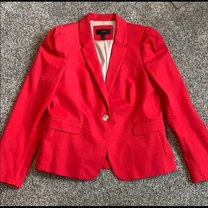 J. Crew Red Blazer “Puff Shoulder” Style